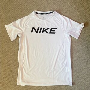Nike Kid’s White Tee with Black Logo